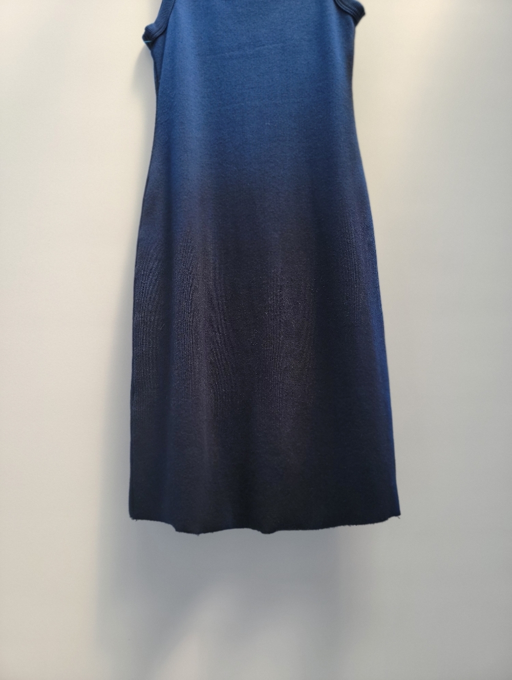 Cotton Citizen Verona Blue Arctic Ribbed Tank Dress Size Small Black Ombre Edgy - Picture 15 of 16